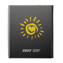 Cute Sun; Faux Carbon Fiber iPad Folio Cover