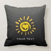 Cute Sun; Faux Carbon Fiber Pillows