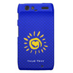 Cute Sun & Heart on Blue Droid RAZR Cover