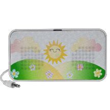 Cute sun kawaii cartoon notebook speakers