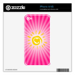 Cute Sun; Pink Decals For iPhone 4S