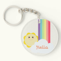 Cute Sun & Rainbow Key Chain key chains
