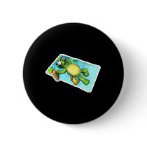 cute sun tanning turtle pinback buttons