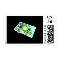 cute sun tanning turtle stamp