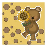 Cute Sunflower Teddy Bear Poster