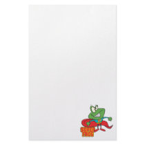 cute super frog superhero cartoon customized stationery