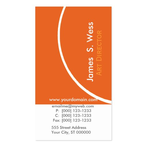 Cute Super Modern Graphic Art Director Business Cards (front side)