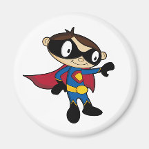 Cute Superhero Boy Magnet.