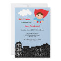 CUTE Superhero Boys Birthday Party Invitation invitation