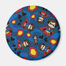 Cute Superhero Girl Magnet