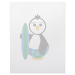 Cute Surfer Penguin Letterhead Template