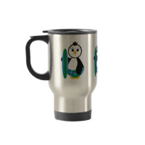 Cute Surfer Penguin Mug