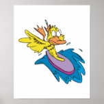 cute surfing duckie duck posters
