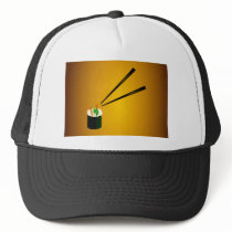 Cute Sushi Roll In Corner With Chopsticks Mesh Hat