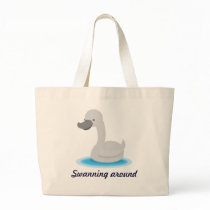 Cute swan Gosling grey Bag
