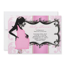 CUTE Sweet Baby Girl Pink Shower Custom Announcement