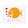 Cute Sweet Beach Wedding Save The Date Postcard postcard