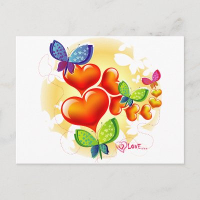 Cute Sweet Colorfull Summer Love Friendship Post Card
