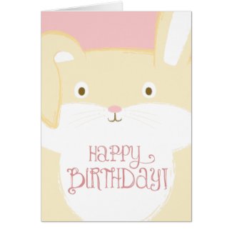 Cute, Sweet Pastel Bunny Blank Card