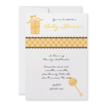 CUTE Sweet Yellow Baby Shower Custom Invitation