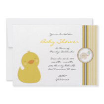 CUTE Sweet Yellow Ducky Baby Shower Personalized Invite