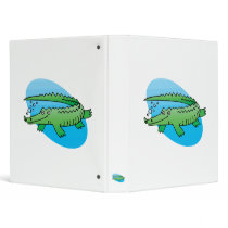 cute swimming alligator binders