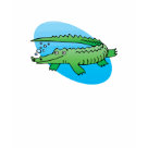 cute swimming alligator tanktop