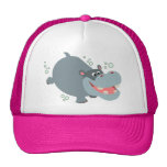 Cute Swimming Cartoon Hippo Hat
