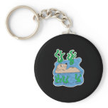 cute swimming otter key chain