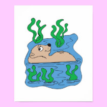 cute swimming otter posters by doonidesignsanimals cute swimming otter posters