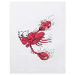 cute swimming scared crab flyers