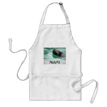 Cute Swimming Sea Lion Aprons