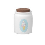 Cute Swirl Ice Cream Cone Candy Jar