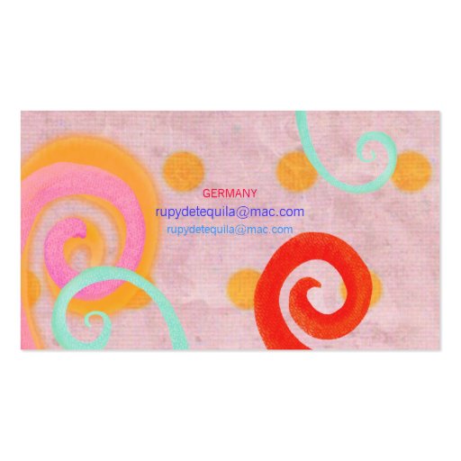 Cute Swirls Business Card (front side)