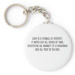 Cute, "Symbol of eternity" Marriage quote Keychains