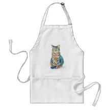 Cute Tabby Cat Aprons