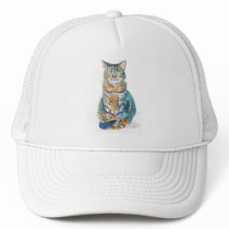 Cute Tabby Cat Trucker Hats