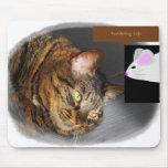 Cute Tabby Cat Pondering Life mousepad