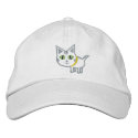 Cute Tabby Kitty Cat Hat / Cap embroidered hats