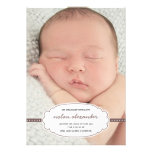 Cute Tag Birth Announcement - Brown invitations