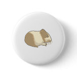 cute tan and white hamster pin