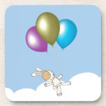 Cute Teddy and Balloons Art cork coasters