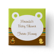 Cute Teddy Bear Baby Shower Button button