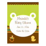 Cute Teddy Bear Baby Shower Postcard