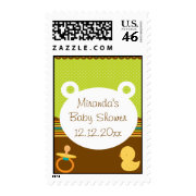 Cute Teddy Bear Baby Shower Save the Date stamp
