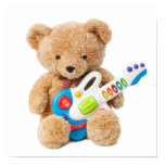 Cute Teddy Bear Guitar Poster posters