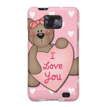 Cute Teddy Bear I Love You Samsung Galaxy SII Cases