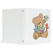 cute teddy bear imagination reading book with pupp 3 ring binders