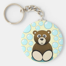 cute teddy bear in bubbles keychains