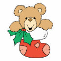 Cute Teddy Bear in Stocking photo sculptures by doonidesigns Cute Teddy Bear in Stocking photo sculptures